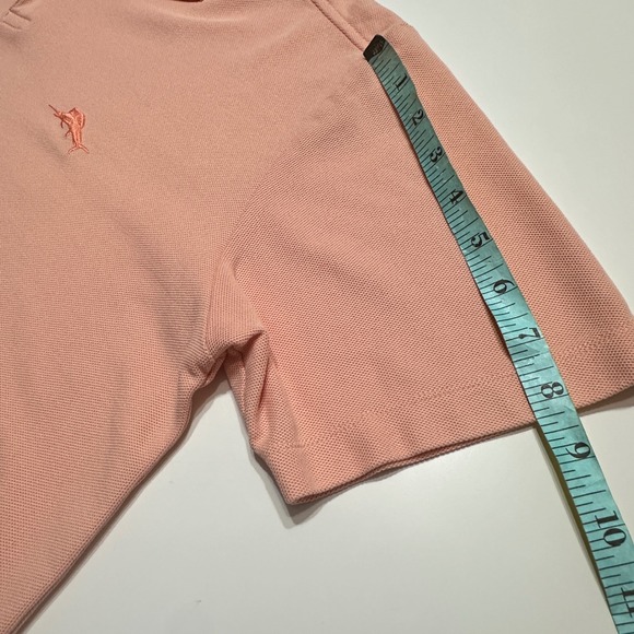 Tommy Bahama Polo Shirt Mens L Coral Embroidered Casual Resort Cotton Vacation - Picture 10 of 11